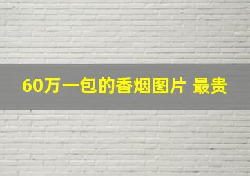 60万一包的香烟图片 最贵